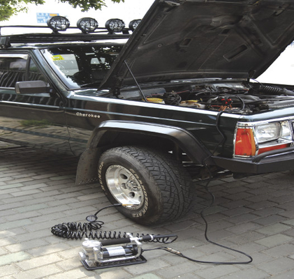 ضاغط هواء كروم محمول DC12v مع شريط التمساح