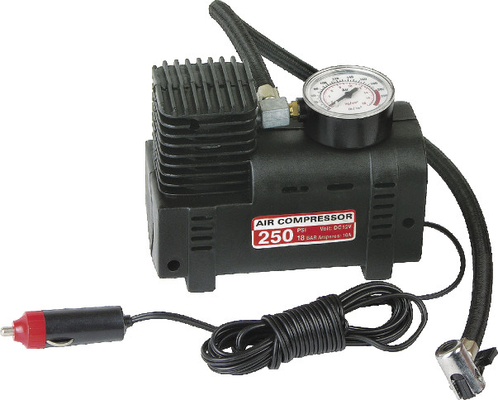 ضاغط هواء للسيارة من البلاستيك الأسود للتضخم السريع DC12V لإطارات مختلفة