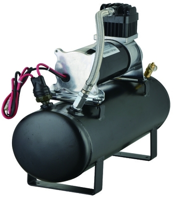 مجموعات مصدر الهواء 12V 150PSI على متن أنظمة الهواء 1.5 جالون خزانات معدنية سوداء للتضخم السريع