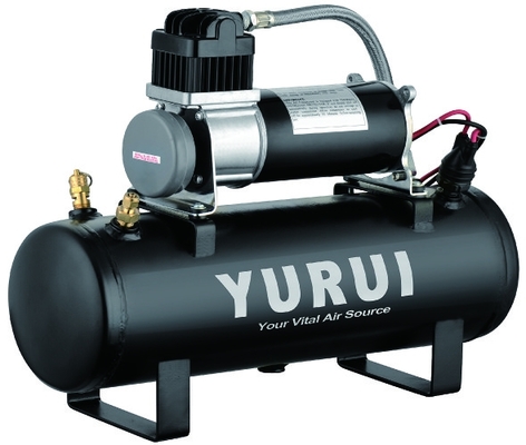 سعر جيد مجموعات مصدر الهواء 12V 150PSI على متن أنظمة الهواء 1.5 جالون خزانات معدنية سوداء للتضخم السريع الانترنت