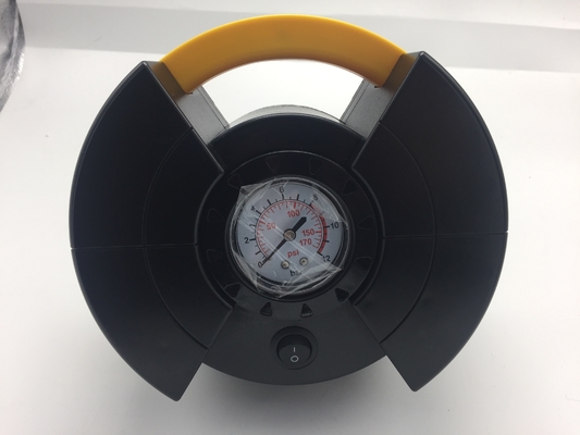 ضاغط منفاخ هواء للسيارة DC12V مع مقياس للإطارات المختلفة ، اللون الأسود والأصفر
