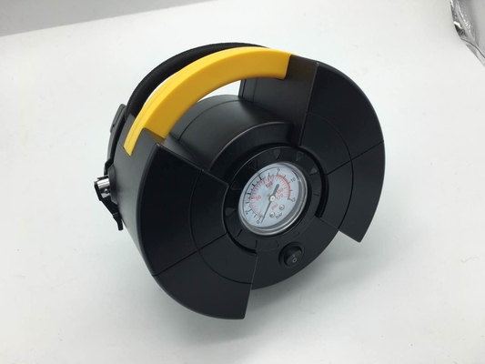 ضاغط منفاخ هواء للسيارة DC12V مع مقياس للإطارات المختلفة ، اللون الأسود والأصفر