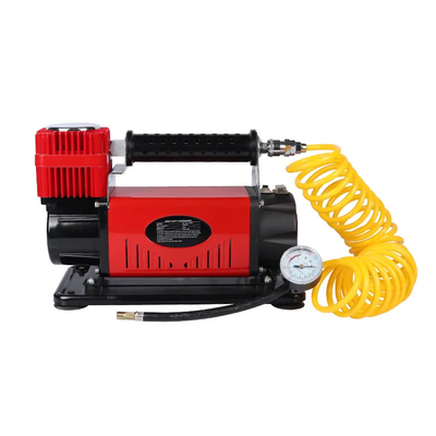 مكبس هواء للسيارات DC12V مع مقياس الضغط مضخم هواء إطارات السيارات مكبس هواء أسطوانة واحدة