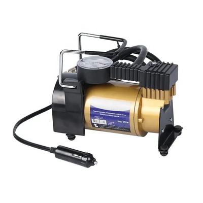 مضخة إطارات صغيرة أحادية الأسطوانة DC12v مضخم هواء معدني مضخم إطارات للشاحنة