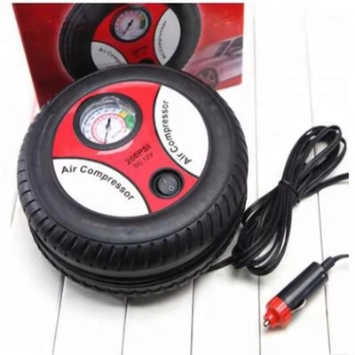 مضخة ضخ الإطارات الكهربائية البلاستيكية ABS للسيارات DC12V مع مصباح السجائر
