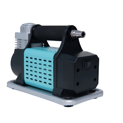 ضاغط هواء سيارة محمول معدني DC12V أحادي الأسطوانة مع مقياس ضغط معدني
