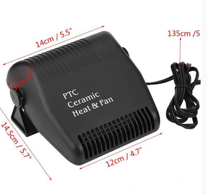150w 12v سخانات السيارة المحمولة الصغيرة الكهربائية اللون الأسود حياة عمل طويلة