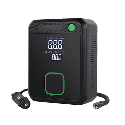 ضاغط الهواء الرقمي للسيارات بدون سلك قابل لإعادة الشحن مع شاشة LCD مضخة هواء محمولة DC 12V