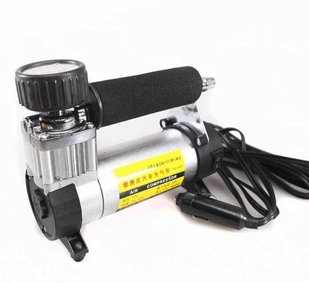 ضاغط هواء محمول فضي أسود شديد التحمل 12v 140 Psi مضخة هواء للسيارة