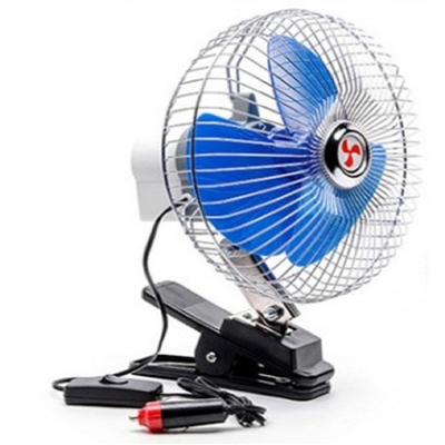 مروحة تبريد سيارة الحرس الخلفي البلاستيكية ، مروحة تبريد السيارات الصغيرة مع مفتاح Dc12v