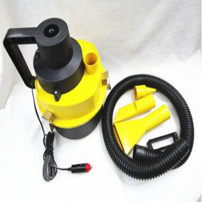 الاصفر المحمول ABS DC12v سيارة استخدام المكنسة الكهربائية مع مرنة الرطبة والجافة