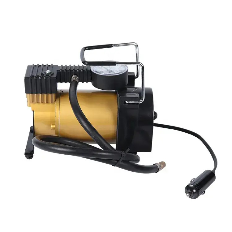 ضاغط الهواء المعدني المحمول DC12v واحد الاسطوانة مضخة ضخ إطارات السيارة ضخ سريع