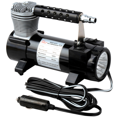 سعر جيد ضاغط هواء محمول للسيارة 12 فولت أسود Cyclinder لتضخم السيارة 150PSI الانترنت