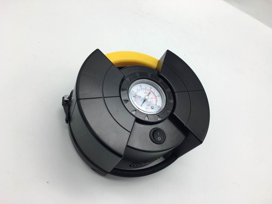 سعر جيد ضاغط منفاخ هواء للسيارة DC12V مع مقياس للإطارات المختلفة ، اللون الأسود والأصفر الانترنت