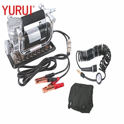 ضاغط هواء كروم محمول DC12v مع شريط التمساح