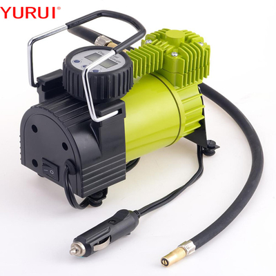 مضخة تضخم إطارات السيارات المحمولة المعدنية أحادية الأسطوانة DC12v مع مقبض