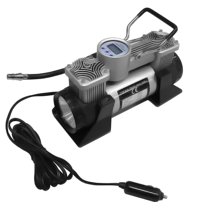 سعر جيد مضخم إطارات السيارات المقياس الرقمي ضاغط الهواء للسيارة DC 12v أسطوانة مزدوجة الانترنت